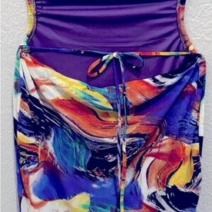 Vibrant Multicolor Abstract Dress